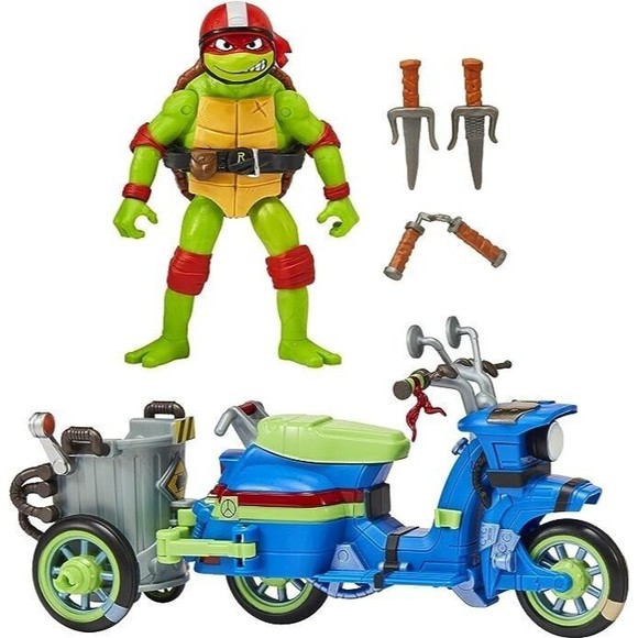 Teenage Mutant Ninja Turtles Mutant Mayhem Battle Cycle Vehicle & Raphael Figure - Picture 3 of 3